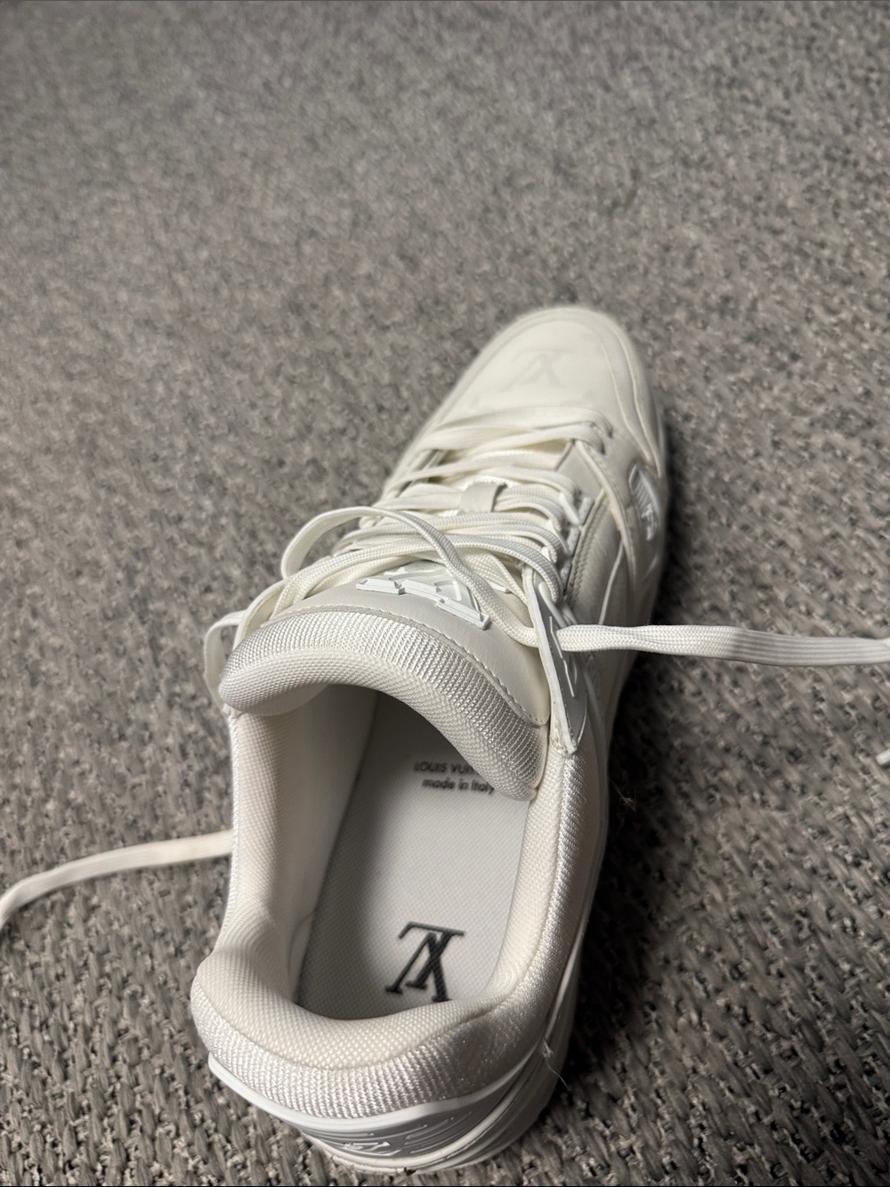 Louis Vuitton Men’s White Low-Top Sneaker with LV Insole